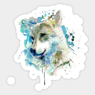 Watercolor Wolf Portrait Sticker